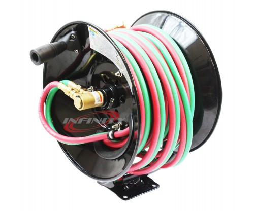 Manual 50ft Twin Oxy Acetylene Welding Hose Reel Twin Welding Hoses